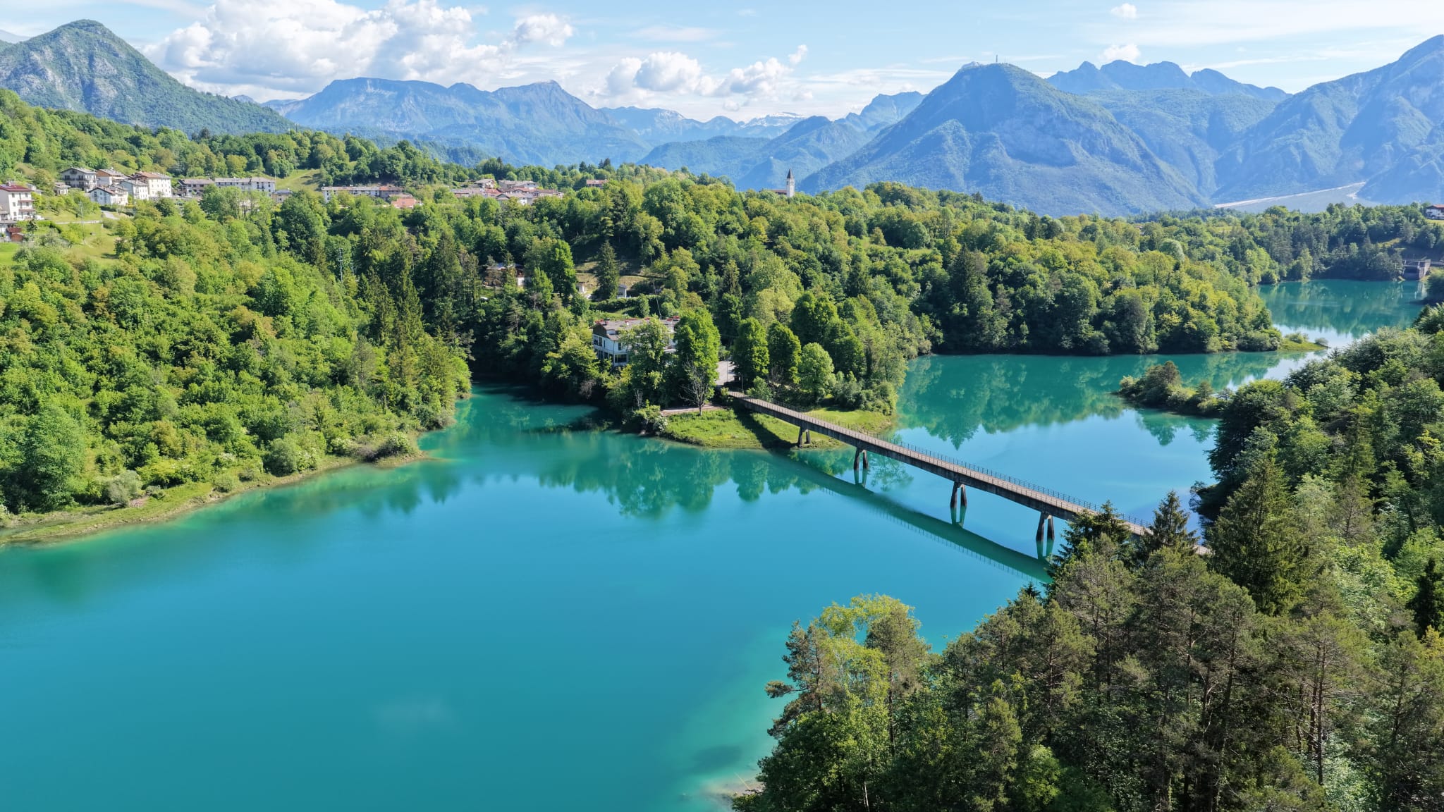 Turquoise Lake Panoramic Aerial View – Stock Photo - Image 2